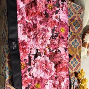 Victoria's Secret Pink Floral Quilted Bag